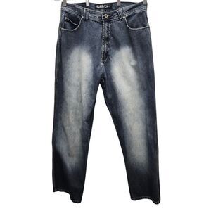 Jordan Craig Factory Distressed Blue Jeans Mens 38x34 Y2K Skater Relaxed Casual